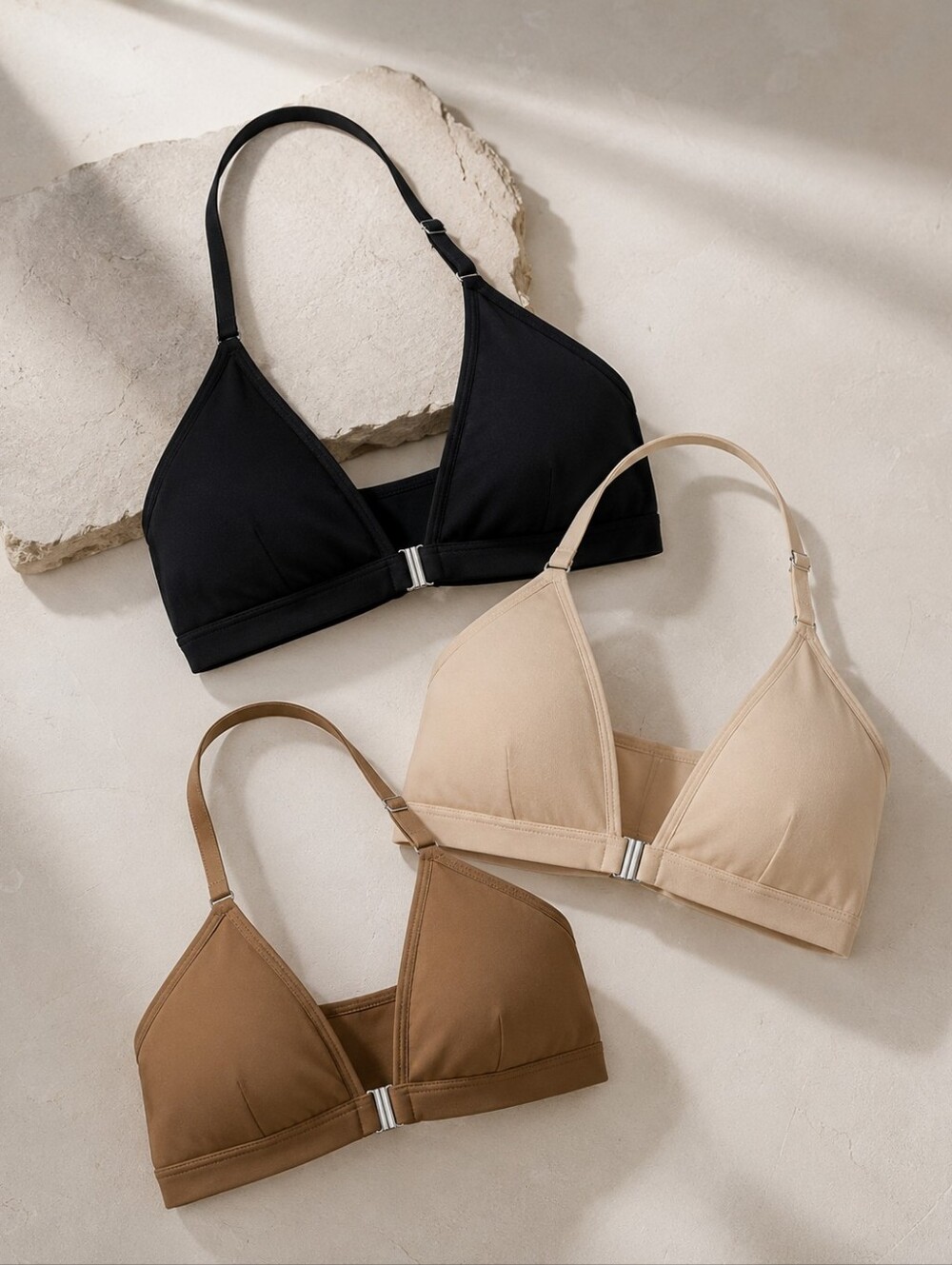 Women's Seamless Halter Bralette Trio Bundle